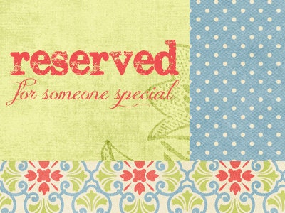 Reserved Listing for Blaire
