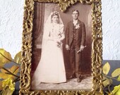Elegant and Ornate Victorian Brass Picture / Photo Frame