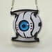 Portal Intelligence Core Necklace - Laser Engraved and Laser Cut Portal Personality Sphere Necklace - GLaDOS