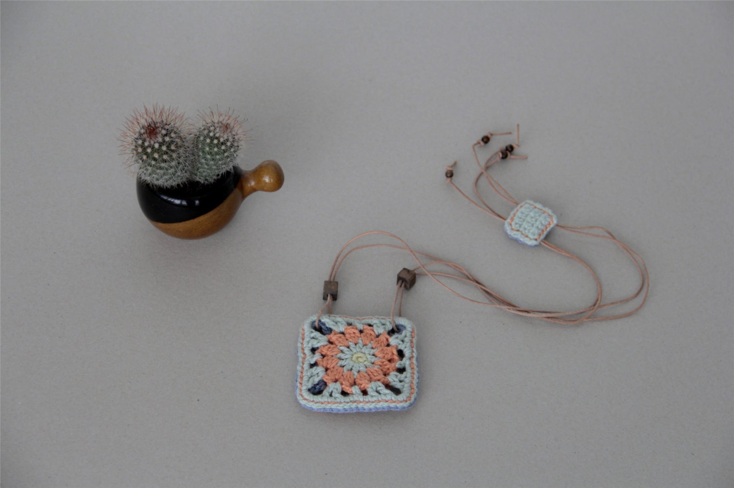 Double Sided Granny Square Neclace