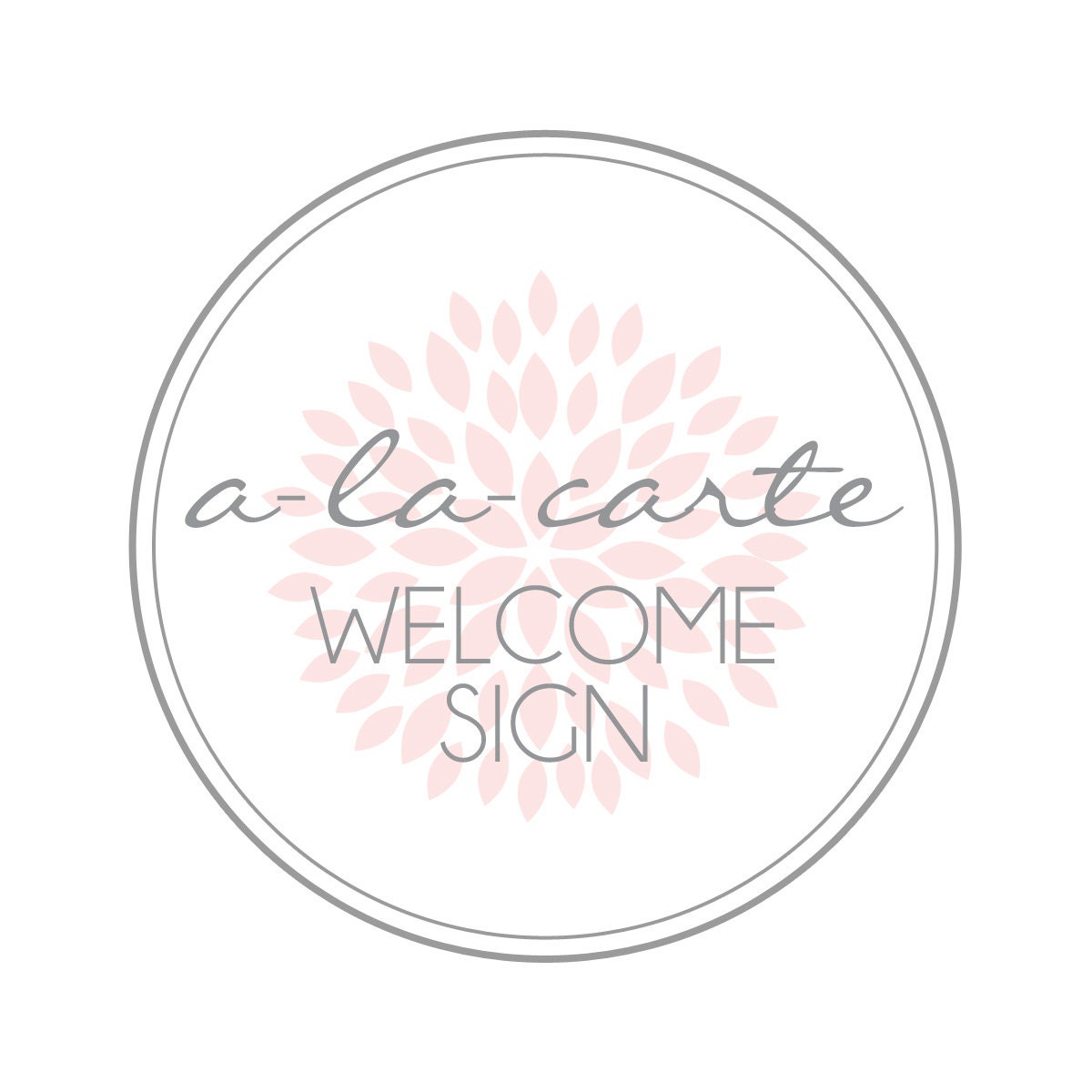 A-LA-CARTE - Welcome Sign - Petite Party Studio Il_570xn