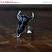 ON SALE NOW Gypsy Skull /// Bull Electroformed Ring /// Silver /// Black