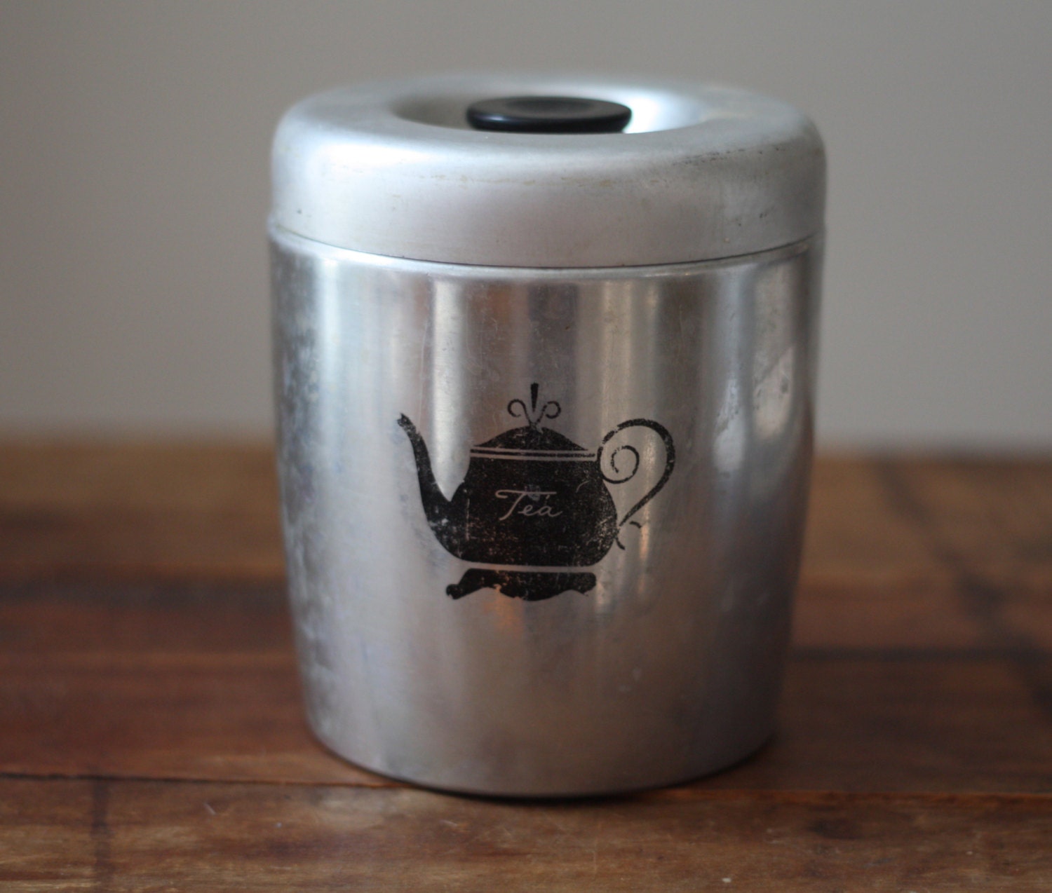 Vintage Aluminum West Bend Tea Canister