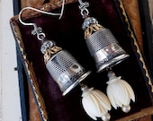 SALE:  Victorian Assemblage Earrings, Romantic Nostalgic Ornament, by RusticGypsyCreations