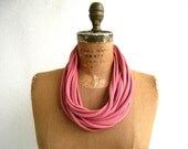 T Shirt Necklace / Long Short / Brick Red / Terracotta / Eco Friendly / Women / Bracelet / Cotton / Soft / Gift for Her Under 15 / ohzie