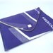 T Shirt Bag / Pouch / Envelope Style / Violet Purple Yellow / Button Closure / Gift Giving / Cotton / Soft / Fun / Gift Under 15 / by ohzie
