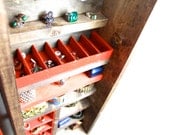 Jewelry Organizer Display, Distressed Red