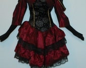 vintage steampunk 80s party dress goth 90s prom dress