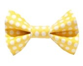 The Fashion Designer -  Yellow Polka Dot Cat Bow Tie
