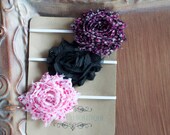 Grace Trio Flower Headbands Valentines Hearts Kid headband newborn headband women headband baby headband