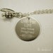 Live the life you have imagined--- engraved 1" charm necklace