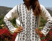 RESERVED LOVE....  Vintage Guatemalan Hand Woven Cotton Folk Art Shirt 1970s