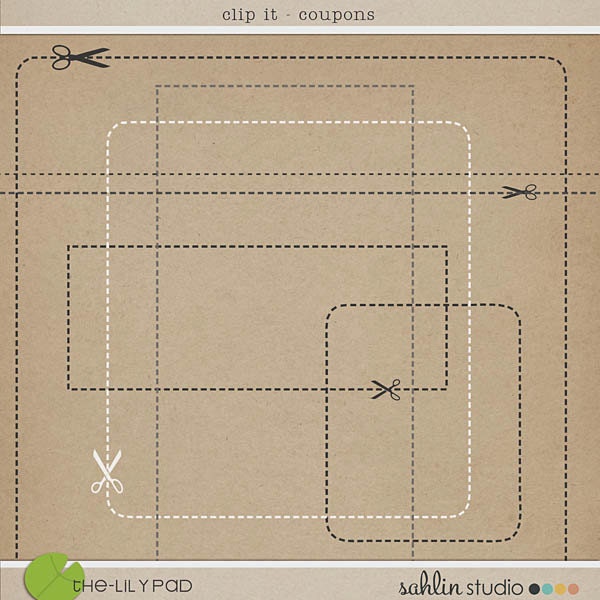 clip it - coupons - Digital Scrapbooking elements INSTANT DOWNLOAD
