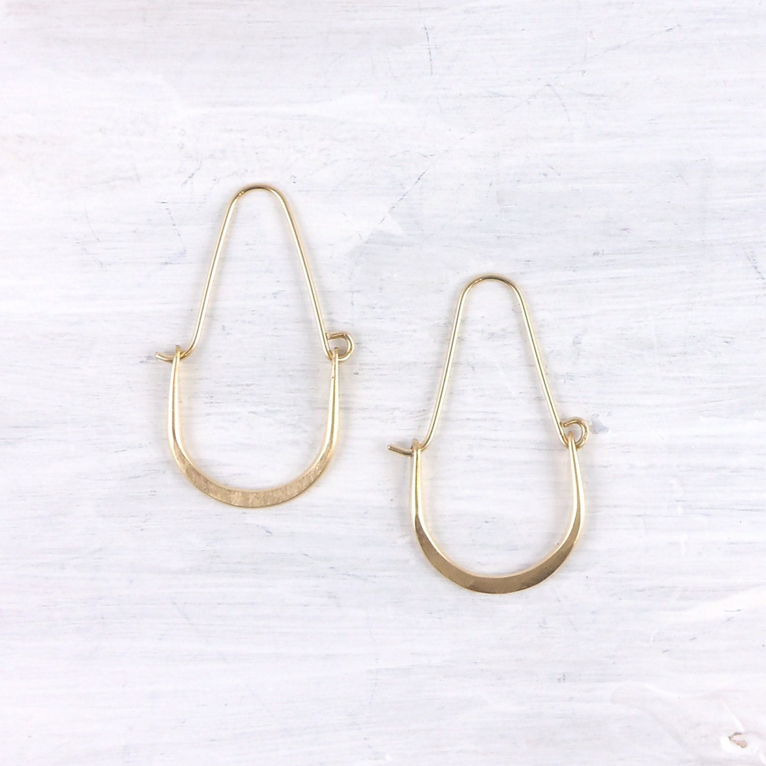 Good Fortune Small Hoop Earrings - 14K Gold Fill