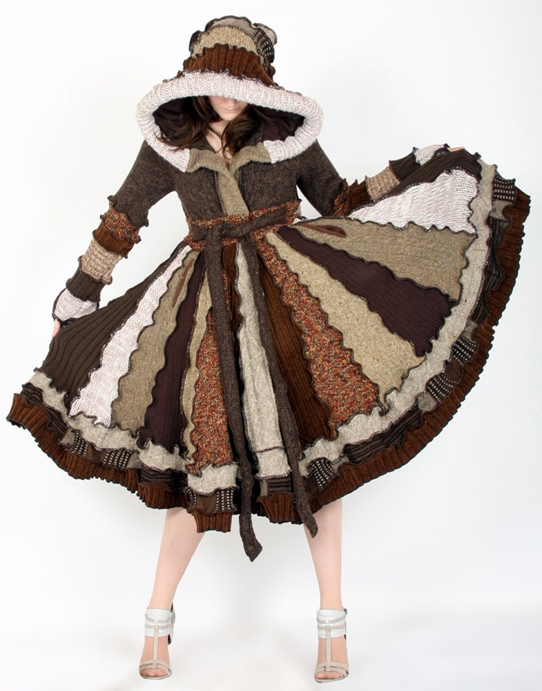 Autumn Sweater Coat - Upcycled Dream Coat - Custom Deposit for Kim C