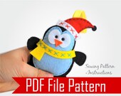 Felt Penguin Christmas Ornament PDF Sewing pattern A480 Il_170x135