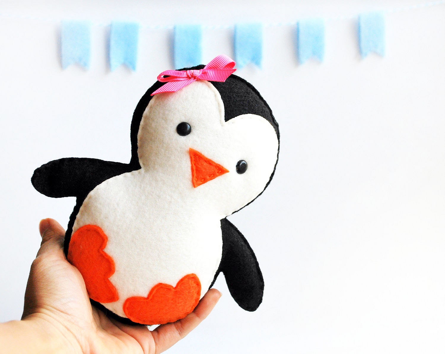 Baby Penguin Plush, adorable Fleece / felt baby plush, eco friendly children toy A652 Il_570xn