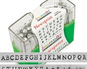 Newsprint Impressart 3 mm Uppercase-Metal Stamp Set-Metal Alphabet Set Plus 6 BONUS Stamps