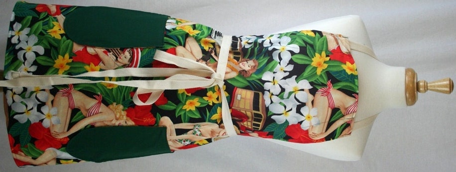 Men's or Women's Reversible Adult Chef Style Apron (Pinup Girls)