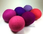 Wool Dryer Balls - Pretty in Pink - Set of 6 Eco Friendly - Can be Scented or Unscented