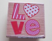 LOVE Rubber Stamp Valentine's Day Stamp