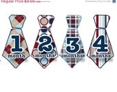 SALE The Original Seller of Tie Monthly Onesie Stickers....Alexander Ties....Original Seller....UNCUT PLEASE Read