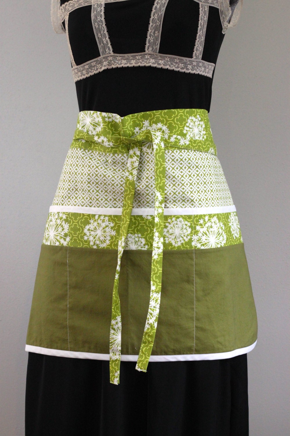 Organic Cotton Modern Bistro Apron green home.