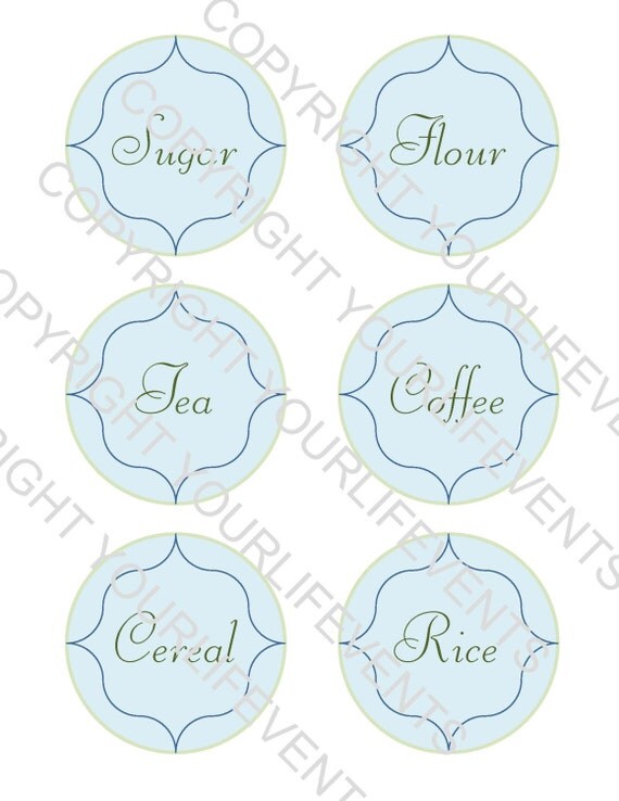 Pantry Labels PRINTABLES - Instant Download DIY Printable Pantry Labels Il_570xn