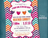 Stock the Diaper Bag. Corloful Chevron Diaper Baby Shower Invite by Tipsy Graphics. Il_170x135