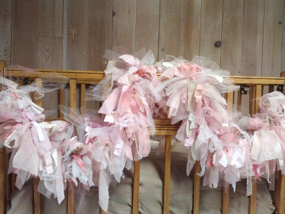 Fabric Garland Tule, Chiffon, Cotton Burlap, Lace, Cotton Rustic Shabby chic Party Decoration 6 foot rag garland Il_570xn