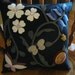 Floral  Wool Applique Pillow...Handstitched