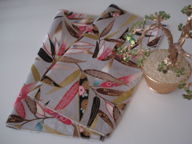 Asian Inspired R Kaufman Satsuki Print Traditional Contemporary 10"  Luncheon Dinner Cocktail Dessert  Napkins Set of 10