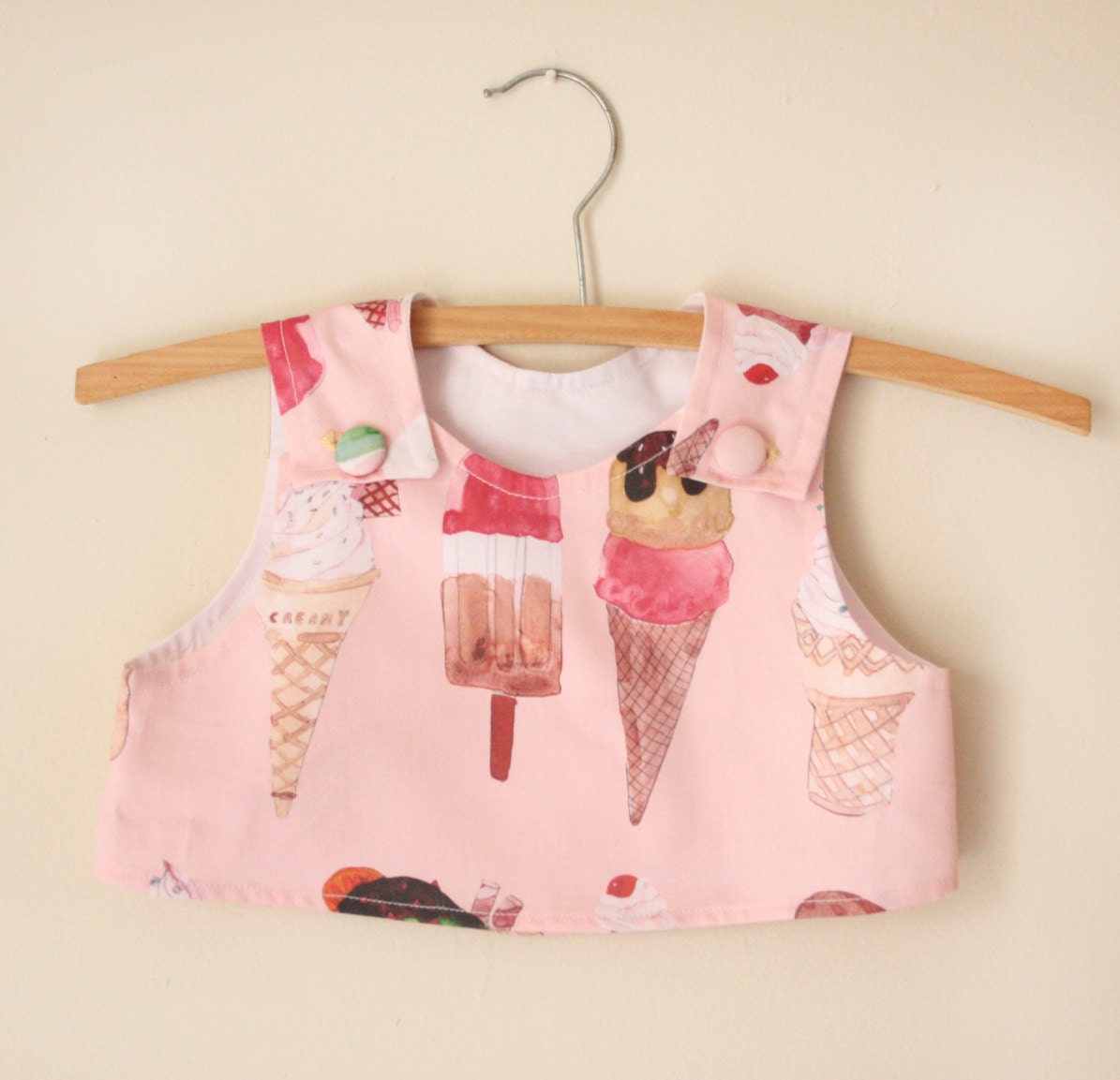 The Ice Cream baby pinafore top