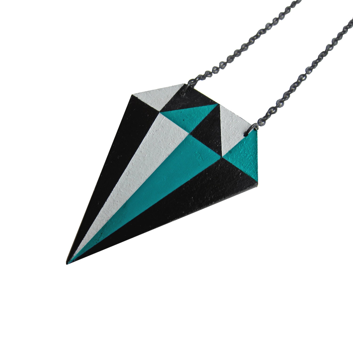 Diamond Necklace Teal