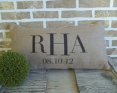 Personalized Monogrammed Pillow with Est. Date