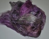 Dyed Tussah Silk Roving, 4 Multicolor ,45 gr.