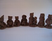 Bears for All Seasons Pecan Shell Resin Ready to Paint