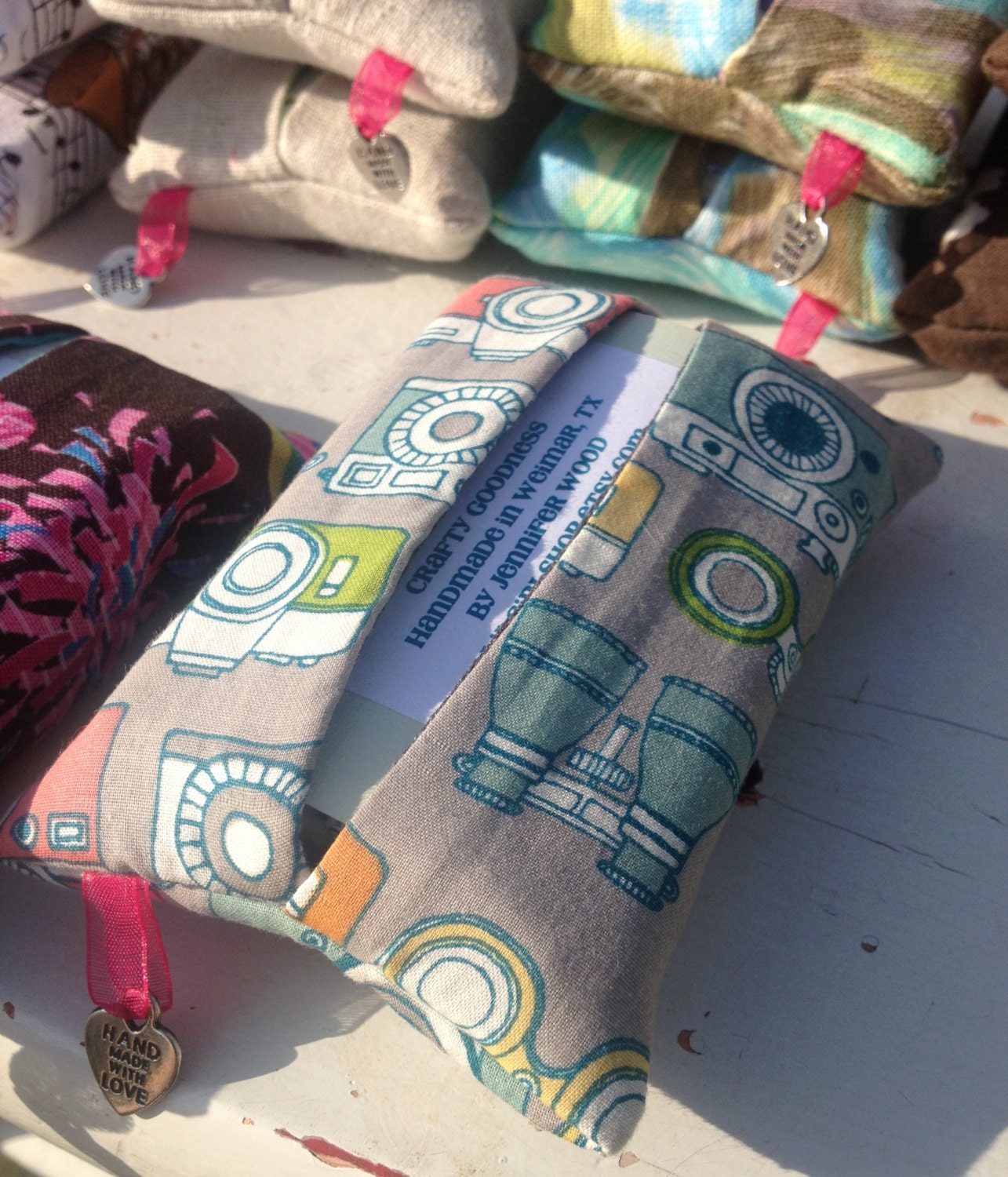 Camera travel tissue cozy - organic cotton photography