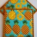 Pineapple Quilted Pot Holders,  Golden Yellow and Turquoise Hot Pads