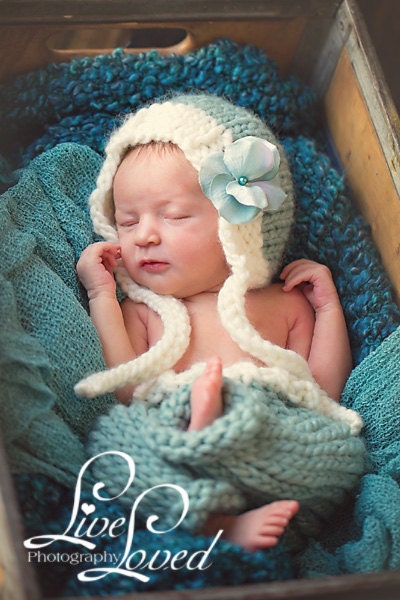 Download PDF knitting pattern k-35 - Newborn classic bonnet and pants