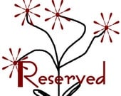 Reserved for Amanda