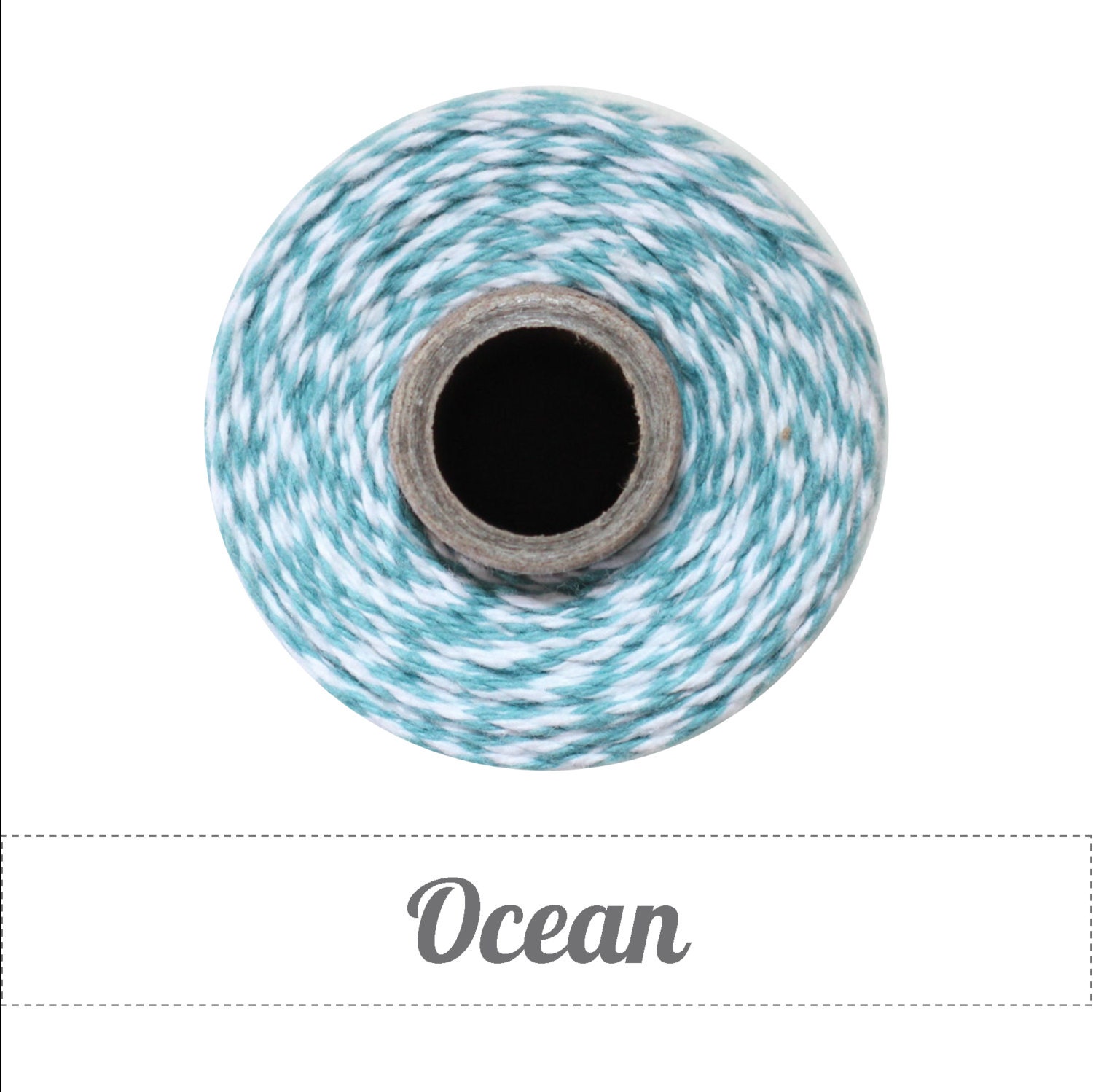 Ocean Twine Spool - Dark Teal & White - 240 yards