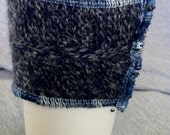 SALE Recycled Cotton Sweater Cup Cozy in Blue