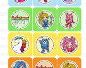Printable DIY Rainbow Girl Theme Cupcake Toppers