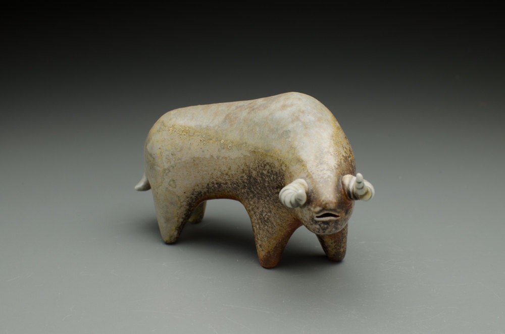 Skew Horned Beast - a one of a kind sculpture