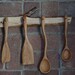 RESERVED FOR MARIPOSAMAMA Handmade Utensil Set with Wall Rack