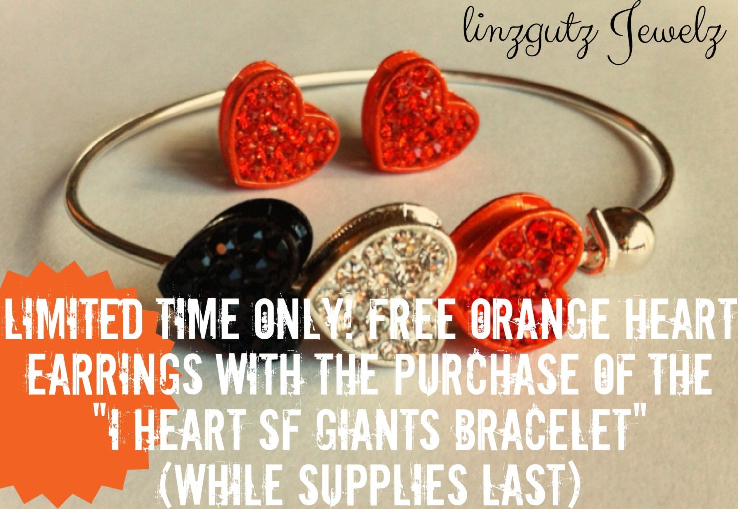 I Heart SF GIANTS Bangle Bracelet