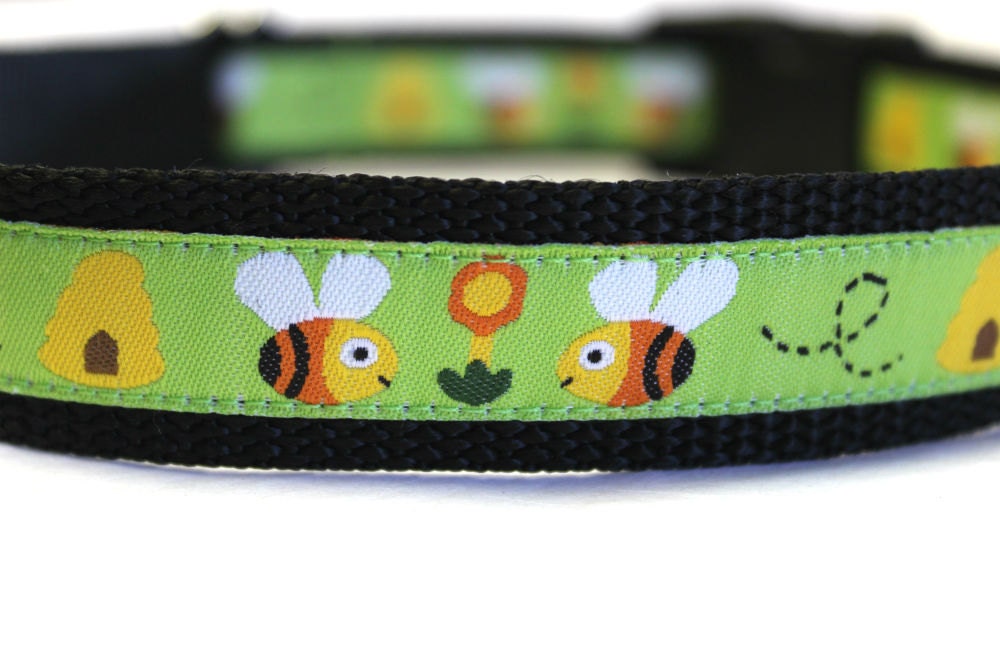 Bumble Bee ribbon collar