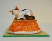 Japanese Papercraft Custom Made Kotatsu Cat
