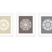 Mandala Art Print Set Wall Art Modern Home Decor Meditation - Ombre - neutral Beige Tan Brown Grey - Rustic Spring Summer Colors